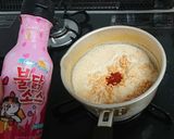プルダックソースでピリ辛豆乳ラーメン作り方3写真