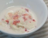 【離乳食中期】ミルクパンがゆいちご味作り方4写真