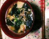 簡単シンプルに❗エノキとワカメの味噌汁☺作り方4写真