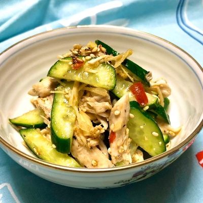 鶏胸肉と胡瓜のピリ辛中華和え☆ by お料理ニャロメ 【クックパッド