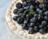ブルベリポーネ❧デコレーションケーキ作り方25写真