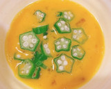 レンジで簡単！梅とオクラの茶碗蒸し作り方5写真
