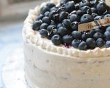 ブルベリポーネ❧デコレーションケーキ作り方24写真