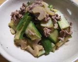 【子ども作ろう】牛肉ときゅうりの炒めもの作り方8写真