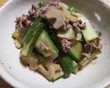 【子ども作ろう】牛肉ときゅうりの炒めもの作り方8写真