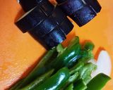 お弁当に♪なす豚ピーマンの味噌炒め☆作り方1写真