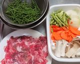 シーアスパラガス/厚岸草と豚肉炒め作り方2写真