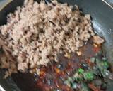 豚挽き肉とニラとピータンの四川風麻辣炒め作り方9写真