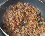 豚挽き肉とニラとピータンの四川風麻辣炒め作り方10写真