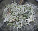 大根の葉っぱとカボチャの欠片のかき揚げ作り方4写真