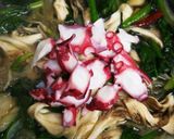 簡単！タコとほうれん草、舞茸のパスタ♪作り方7写真