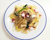 簡単！タコとほうれん草、舞茸のパスタ♪作り方9写真