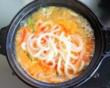 韓国風ごま味噌スープ煮込みうどん作り方3写真
