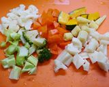 腸活！温野菜の味噌黄身マヨ和え作り方1写真