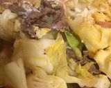 キャベツと牛肉のお好み焼き風作り方4写真