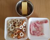 ちくわとベーコンのオープンオムレツ作り方1写真