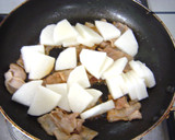 長いもと豚肉のめんつゆにんにく炒め作り方5写真
