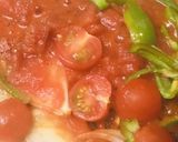 半熟目玉焼トッピングのトマトソースパスタ作り方1写真