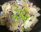 ホワイトアスパラ入り、豚バラ＋野菜炒め。作り方5写真