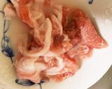 全てレンジ大根青椒肉絲風梅豚やみつき煮作り方1写真