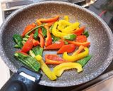 鶏もも肉とパプリカ達の甘酢炒め作り方1写真