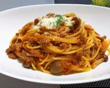 お家ハンバーグソースの お手軽パスタ作り方6写真