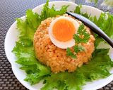 炊飯器で簡単★もち麦入りチキンライス作り方8写真
