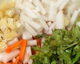 野菜たっぷりフキノトウの茎ご飯作り方2写真