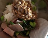 納豆とほうれん草のご飯（枝豆入り）作り方2写真