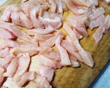 ＊ふわふわ鶏胸肉の細切り春炒め～＊作り方1写真