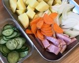 簡単☆人参と玉ねぎのポテトサラダ作り方1写真