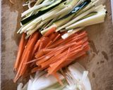 彩野菜とベーコンのパスタ作り方1写真