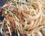彩野菜とベーコンのパスタ作り方4写真