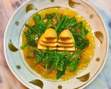 No2396筍の煮物ほうれん草ジュレよせ作り方1写真