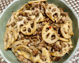 れんこんと豚ひき肉のきんぴら作り方4写真