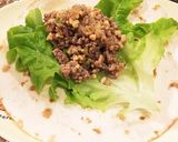 納豆とひき肉のトルティーヤ巻き作り方4写真