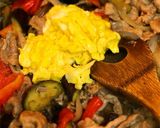 豚こまと彩り野菜の五色丼♬作り方12写真