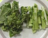 春の食卓♪鶏むね肉と菜花の和風スパゲティ作り方3写真
