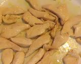春の食卓♪鶏むね肉と菜花の和風スパゲティ作り方5写真