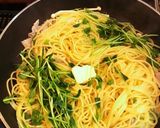 豆苗の塩レモンスパゲティ作り方6写真