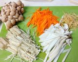 キノコの味噌汁♪作り方1写真