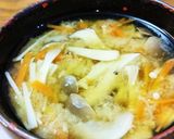 キノコの味噌汁♪作り方8写真