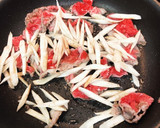 新ゴボウと牛肉のオイスターソース炒め作り方3写真