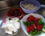 お惣菜肉だんごの酢豚風♪作り方1写真