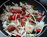 お惣菜肉だんごの酢豚風♪作り方3写真