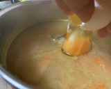 キャベツと人参と油揚げ＋卵の味噌汁♡作り方7写真