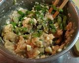 W食感!レンコン鶏胸シソばぁぐ作り方4写真