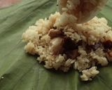 【中華デザート】蓮の葉ともち米の鶏肉団子作り方12写真