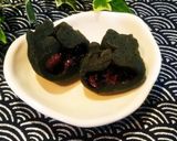 蓬餅～黒米・粒あん♪作り方10写真
