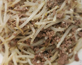 挽肉ともやしの簡単炒め作り方4写真